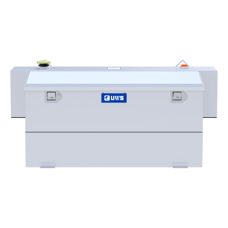 UWS White Hammerhead-Style 100-Gallon Steel-Aluminum Combo Transfer Tank Model ST-100HH-CB-W