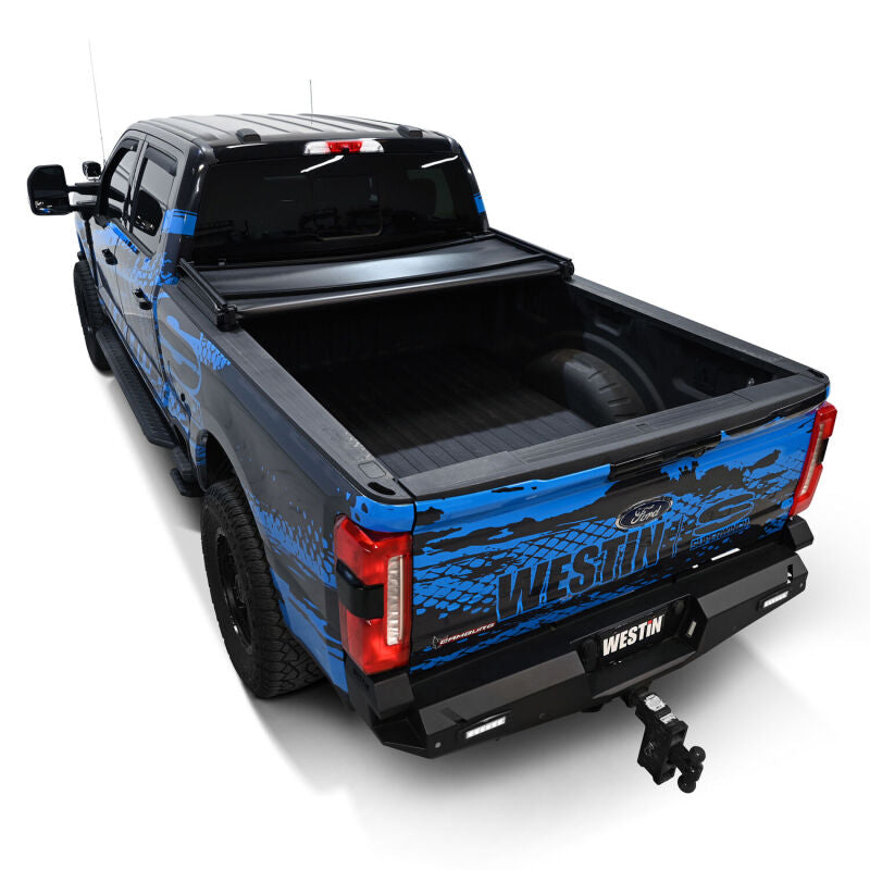 Westin 17-24 Ford F-250/350 Super Duty 6.75ft. Bed Soft Tri-Fold Tonneau Cover - Black