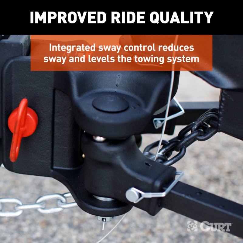 CURT TruTrack 4P Trailer-Mounted Weight Distribution Hitch, 8-10K Model 17520