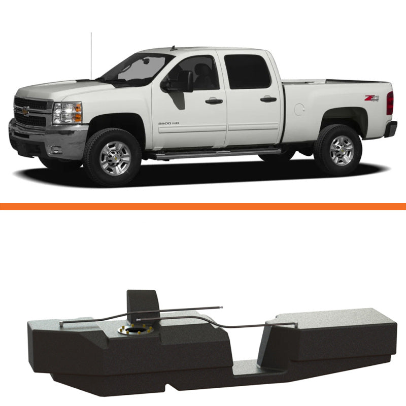 Titan Fuel Tanks 01-10 GM 2500/3500 Duramax Crew Cab Short Bed 52 Gallon XXL Mid-Ship Fuel Tank