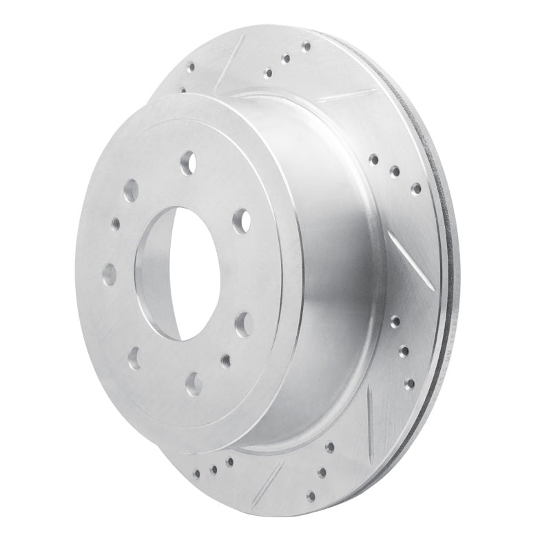 R1 04-11 Ford F-150 RWD Rear Left Drilled & Slotted Silver Brake Rotor