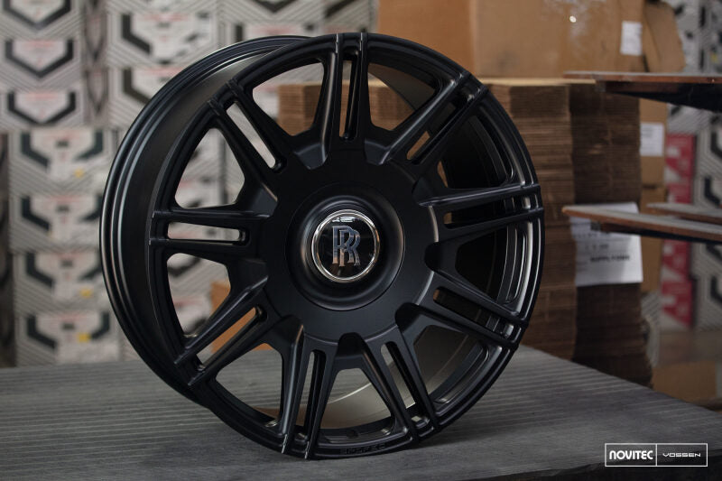 Vossen x Novitec SP2 22x10 / 5x120 / ET12 - Satin Black Wheel - (RR Phantom 1st Gen - Rear)