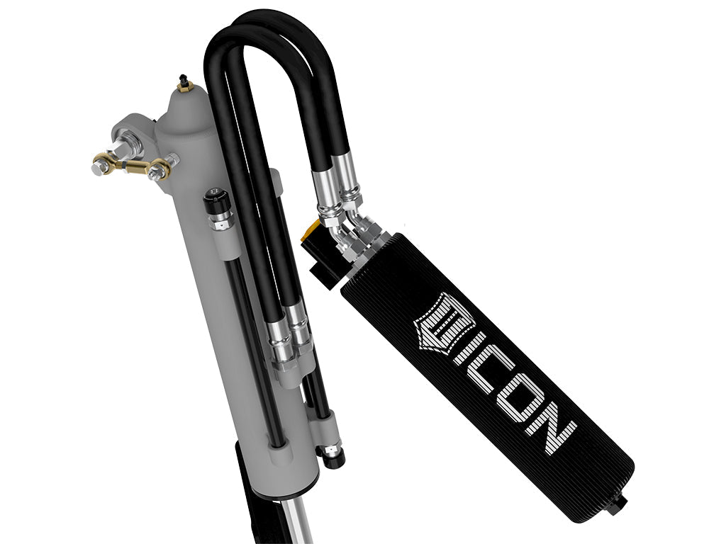 ICON 2021-2025 Ford F-150 Raptor, Driver Rear, V.S. 3.0 Series Zeta Bypass RXT Shock Absorber, Remote Reservoir w/ CDEV