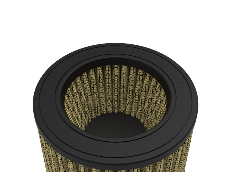 afe Magnum FORCE Intake Replacement Air Filter with inverted design, featuring a cylindrical shape and textured filter material.