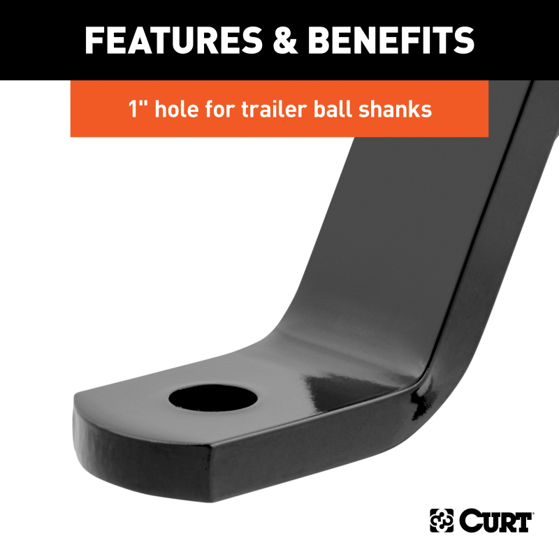 CURT Class 3 Ball Mount, Imported (2" Shank, 5,000 lbs., 10" Drop, 14" Long) Model 45893