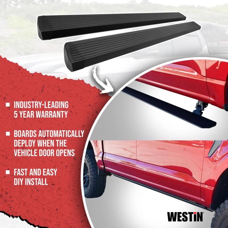 Westin 19-26 Chevrolet Silverado/Sierra 1500 Double Cab Pro-e Electric Running Boards - Textured BLK