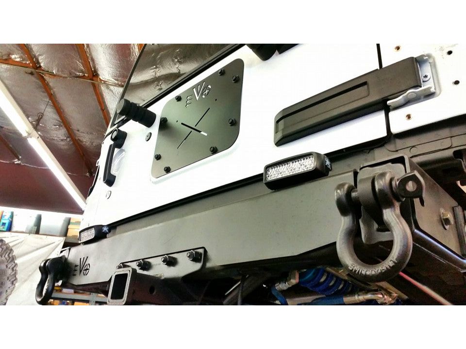 REAR STEEL FASCIA AND BOLT-ON D-RING PACKAGE (BLACK POWDERCOAT) FOR JK/JKU