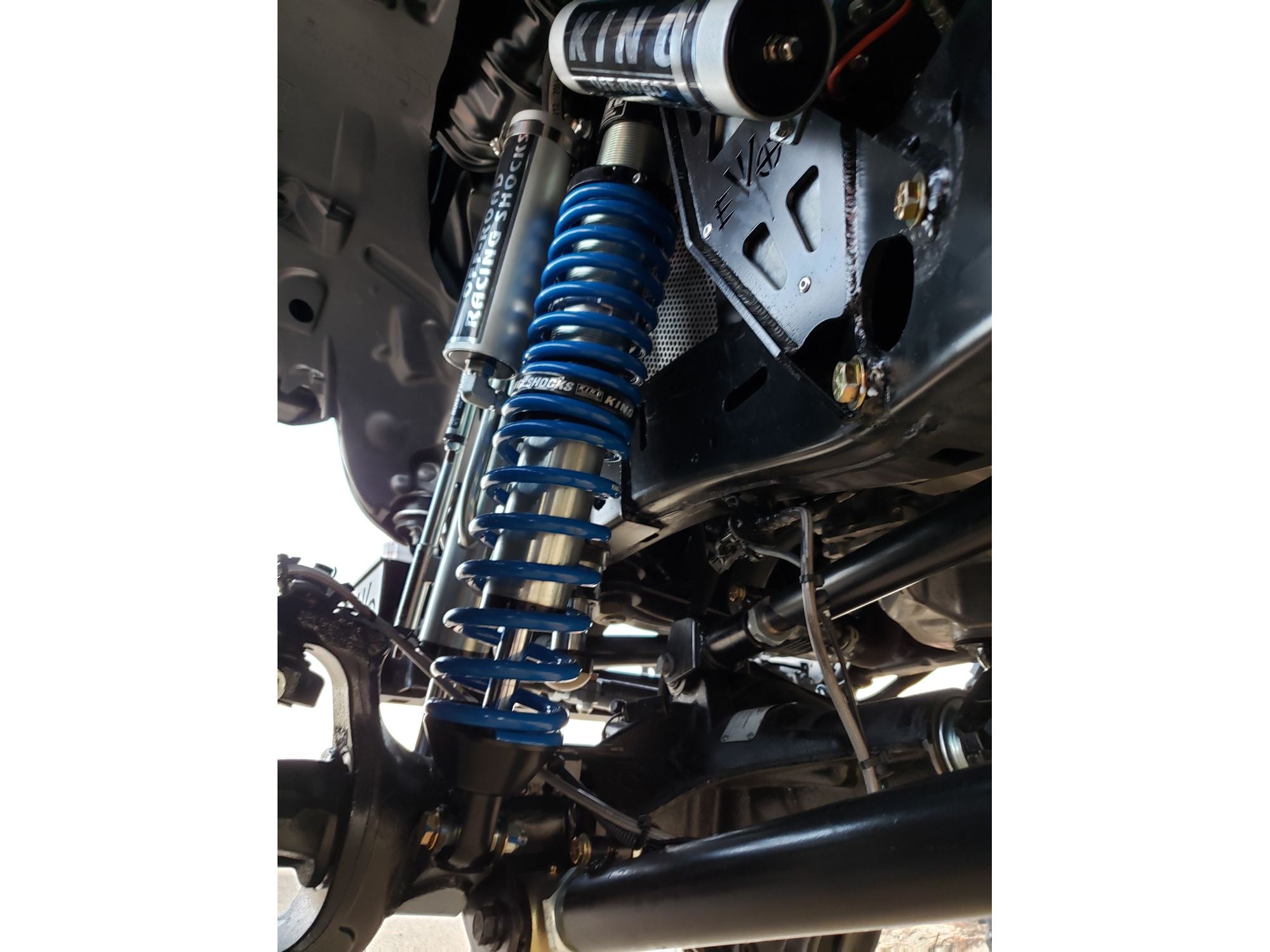 JLU Diesel KING Front 2.5 Inch Double Throwdown Rear 2.5 Inch Coilover Bypass HC Long Arm PRO PLUS, BLACK, 4 Door