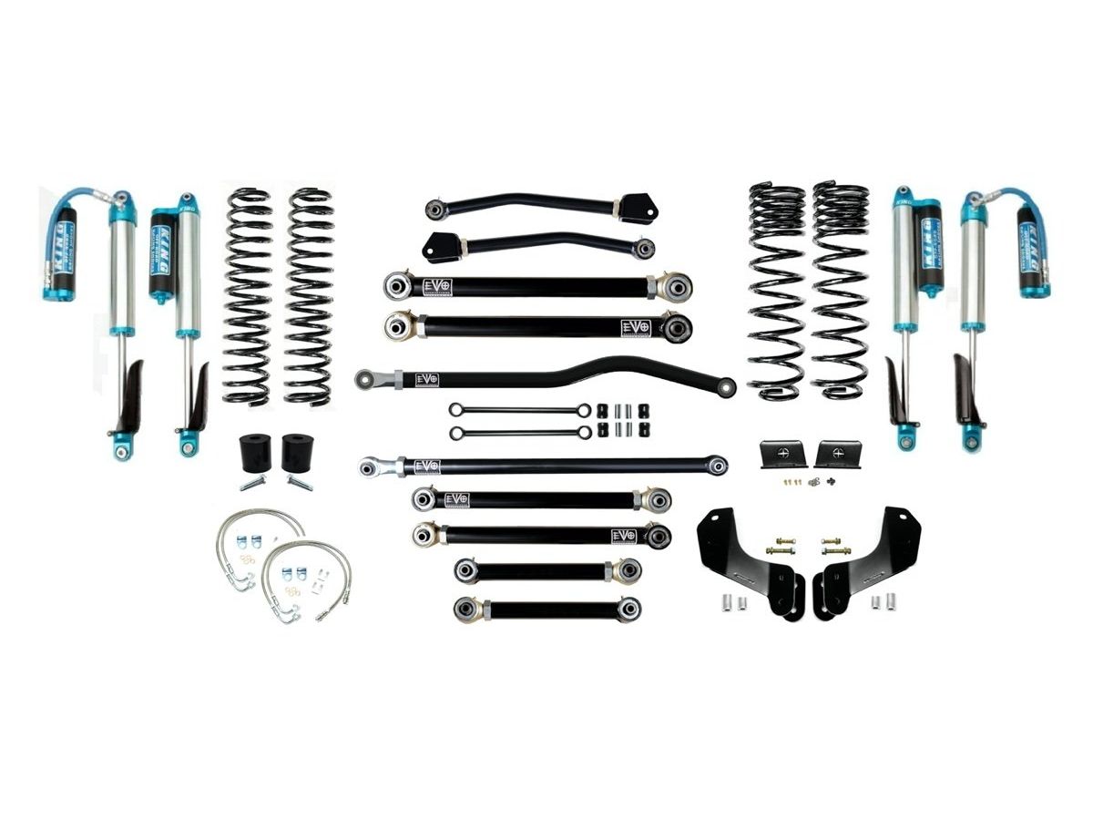 VARIANT  EVO-3061S4DPKA  STAGE 4 Overland  King 2.5” Shocks Blue with Compression Adjusters  Front / Rear Track Bars