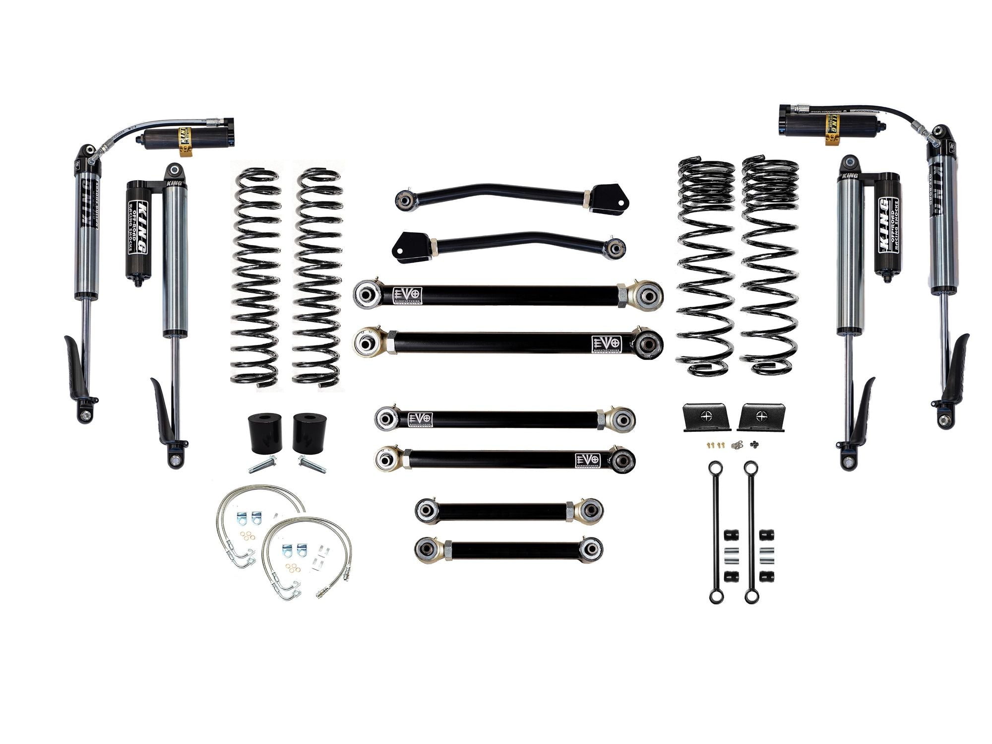 VARIANT  EVO-3060S4HDKB  STAGE 4  King 2.5” Shocks Custom Black  No Track Bars
