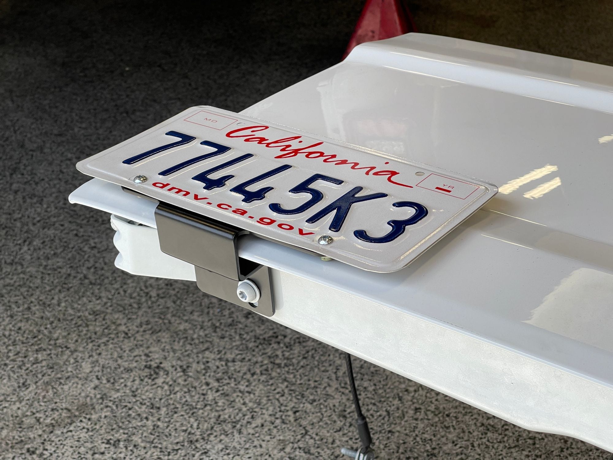 Jeep Gladiator JT Tailgate License Plate Mount Holder, Left Side Black