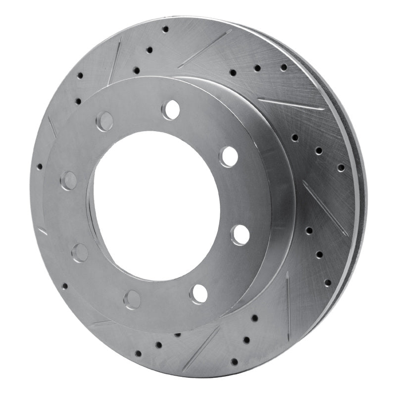 R1 99-99 Ford F-350 Super Duty 4WD Front Left Drilled & Slotted Silver Brake Rotor