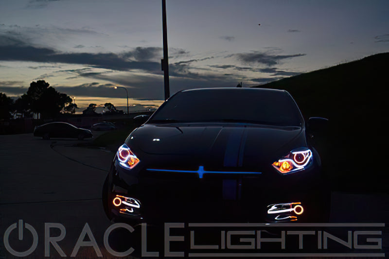 Oracle Dodge Dart 13-16 WP LED Projector Fog Halo Kit - ColorSHIFT