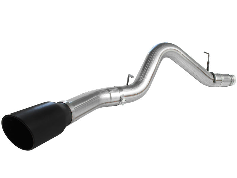 aFe MACH Force XP Exhaust 5in DPF-Back SS 11-13 GM Diesel Trucks V8-6.6L (td) (LML) (Blk Tip)