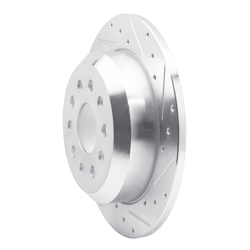 R1 18-25 Jeep Wrangler Rear Right Drilled & Slotted Silver Brake Rotor