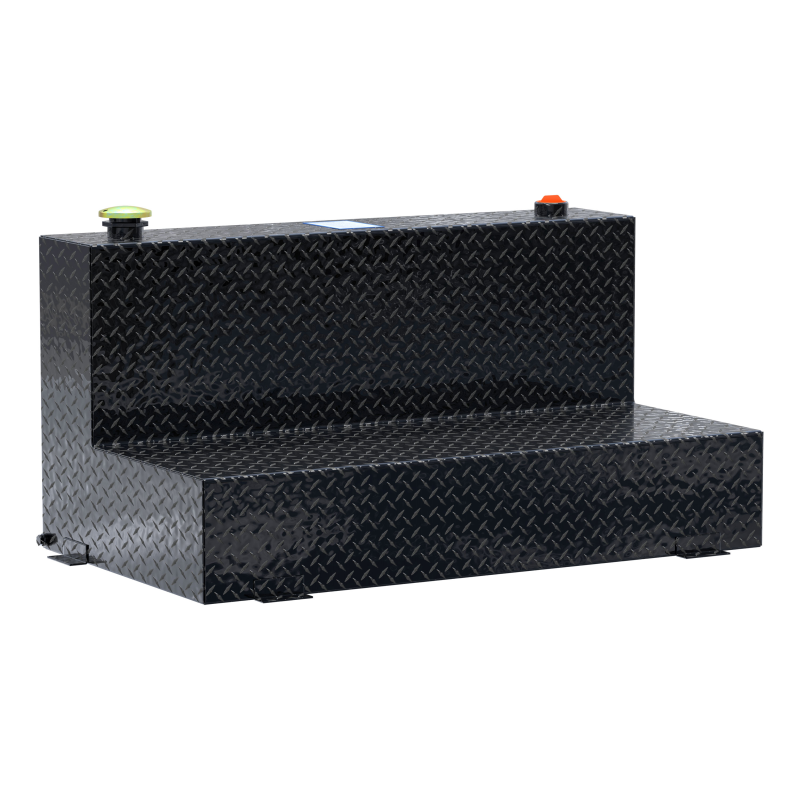 UWS Gloss Black 75-Gallon L-Shape Aluminum Transfer Tank Model TT-75-L-T-P-BLK