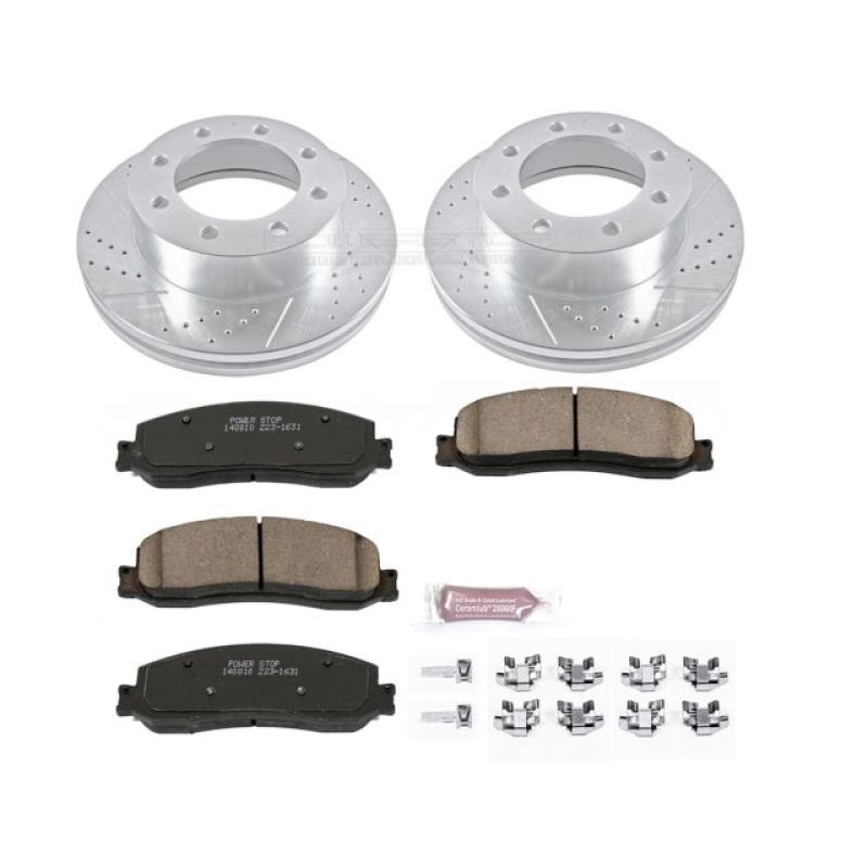 Power Stop 2012 Ford F-350 Super Duty Front Z23 Evolution Brake Kit