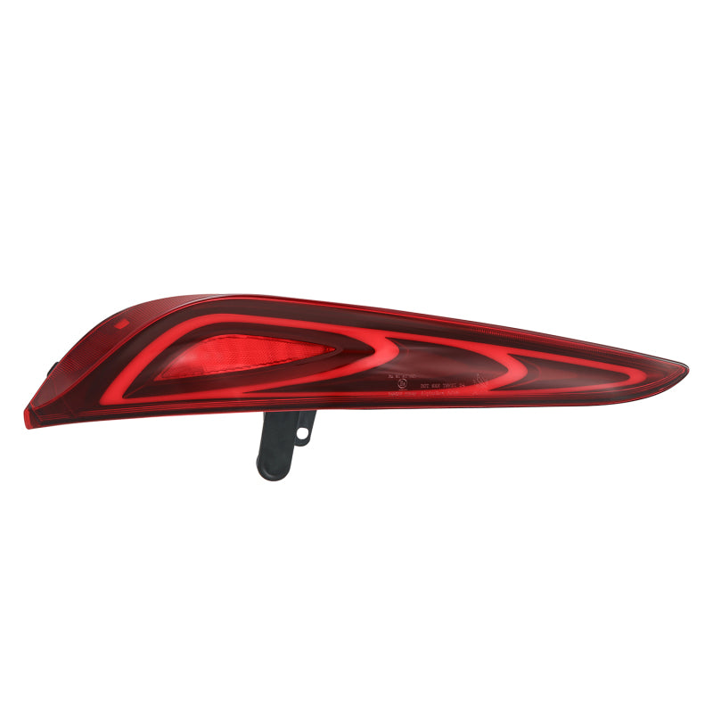 AlphaRex LUXX-Series FT-1 Style LED tail light for 20-24 Toyota Supra in red, featuring a sleek design for enhanced visibility.
