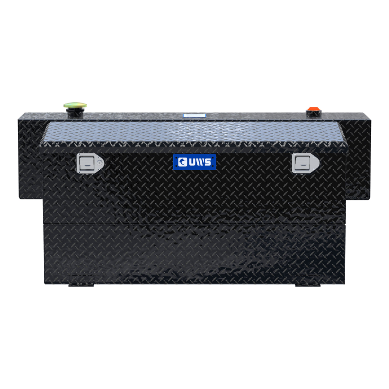 UWS Gloss Black Hammerhead-Style 100-Gallon Aluminum Combo Transfer Tank Model TT-100HH-CB-B