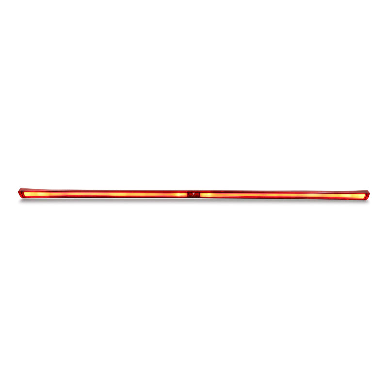 AlphaRex 22-24 Toyota GR86 LUXX LED trunk center light in vivid red, designed for enhanced visibility and style.