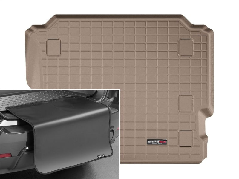 WeatherTech 18+ Jeep Wrangler Unlimited (No Flat Load/No Sub) Cargo Liner w/Bumper Protector - Tan