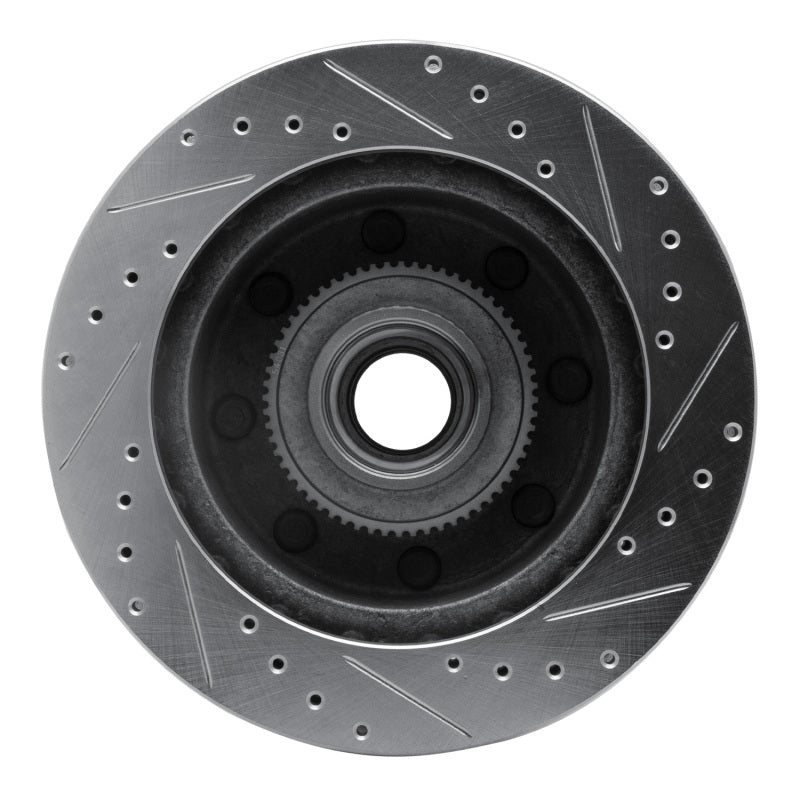 R1 03-05 Ford F-250 2WD (Super Duty) Front Left Drilled & Slotted Silver Brake Rotor