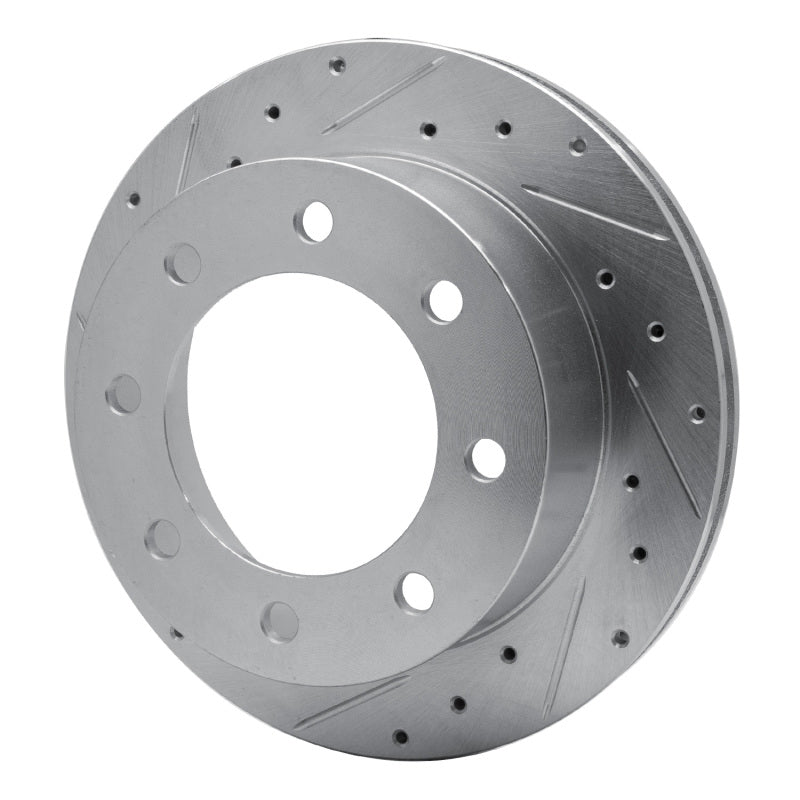 R1 99-05 Ford F-250 2WD (Super Duty) Rear Left Drilled & Slotted Silver Brake Rotor
