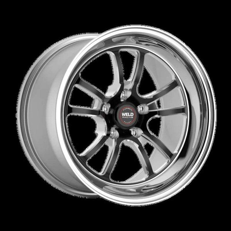 Weld S70 RT-S 18x9in / 5x120.65 BP / 5.6in. BS - Black Center - Polished Shell Wheel