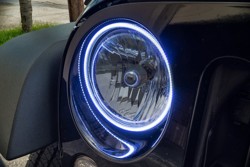 Oracle Jeep Wrangler JK 07-17 LED Waterproof Halo Kit - ColorSHIFT w/ Simple Controller