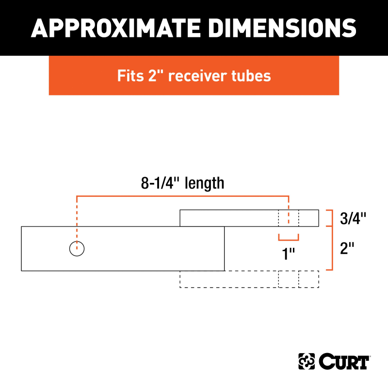 CURT Class 3 Ball Mount 2" Shank, 7,500 lbs Model 45828