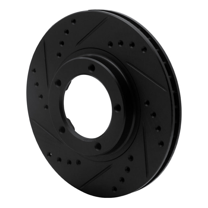 R1 95-04 Toyota Tacoma Front Left Drilled & Slotted Black Brake Rotor