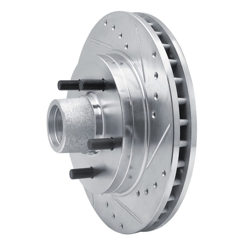 R1 1992-2002 Chevrolet Express 1500 Front Right Drilled & Slotted Silver Brake Rotor
