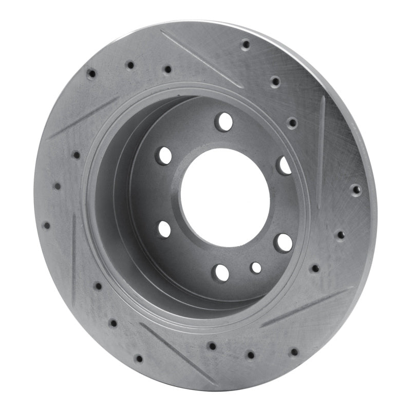 R1 06-18 Dodge Sprinter 3500 Rear Left Drilled & Slotted Silver Brake Rotor