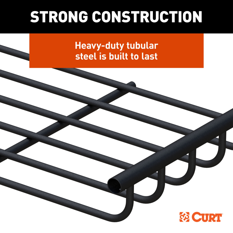 CURT 6 sq. ft. Black Steel Roof Rack Cargo Carrier Extension Model 18124
