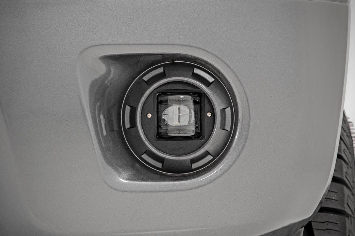 ROUGH COUNTRY 2-INCH SQUARE LED SAE FOG LIGHTS - (PAIR)