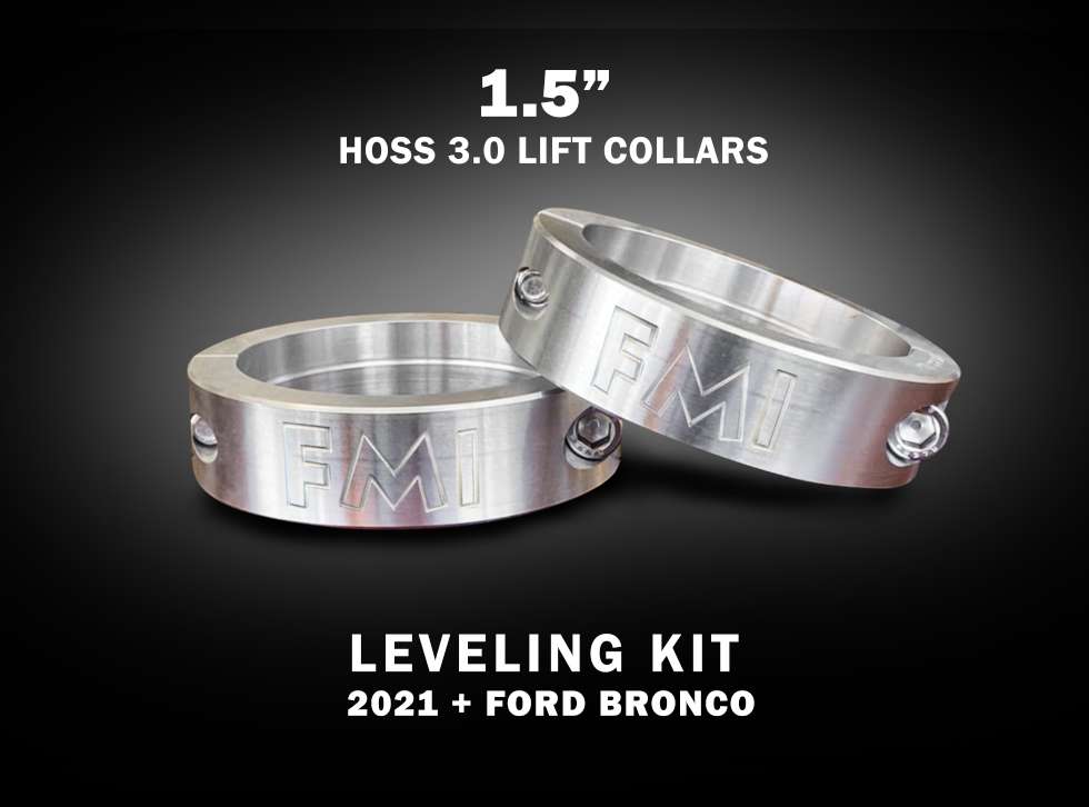 2021+ Bronco HOSS 3.0 Spring Collar Lift Kit featuring 1.5" lift collars for enhanced off-road performance.
