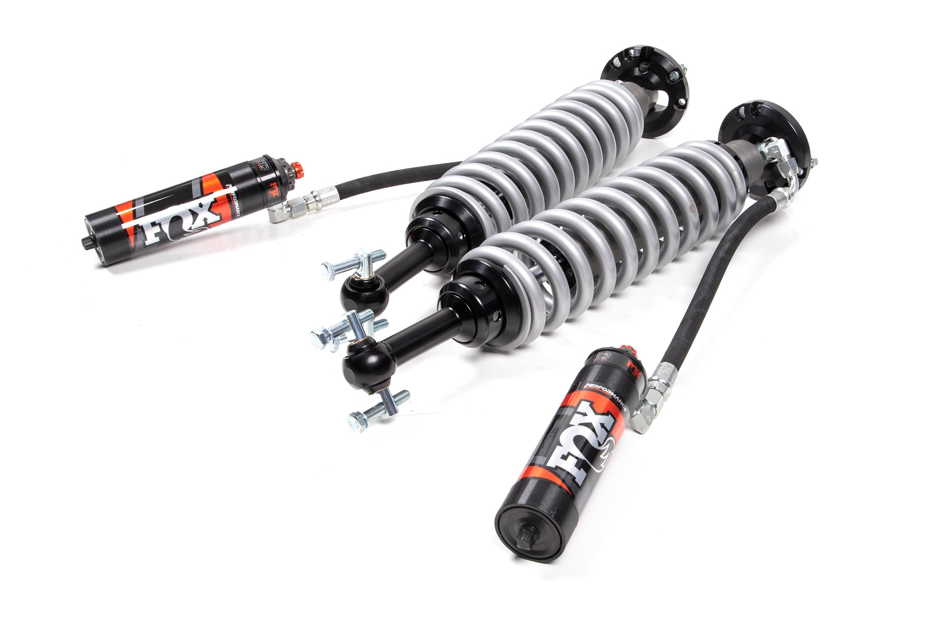FOX 2.5 Coilover Shocks w/ DSC Reservoir Adjuster | 4 Inch Lift | Performance Elite Series | Ford F150 (15-25) 4WD