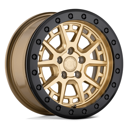BRGRV 15X7 5X100 GOLD-BLK-RG 15MM