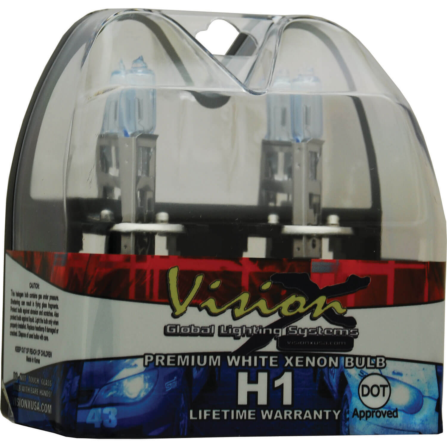 H1 Super White Bulb Set Low 55 Watt