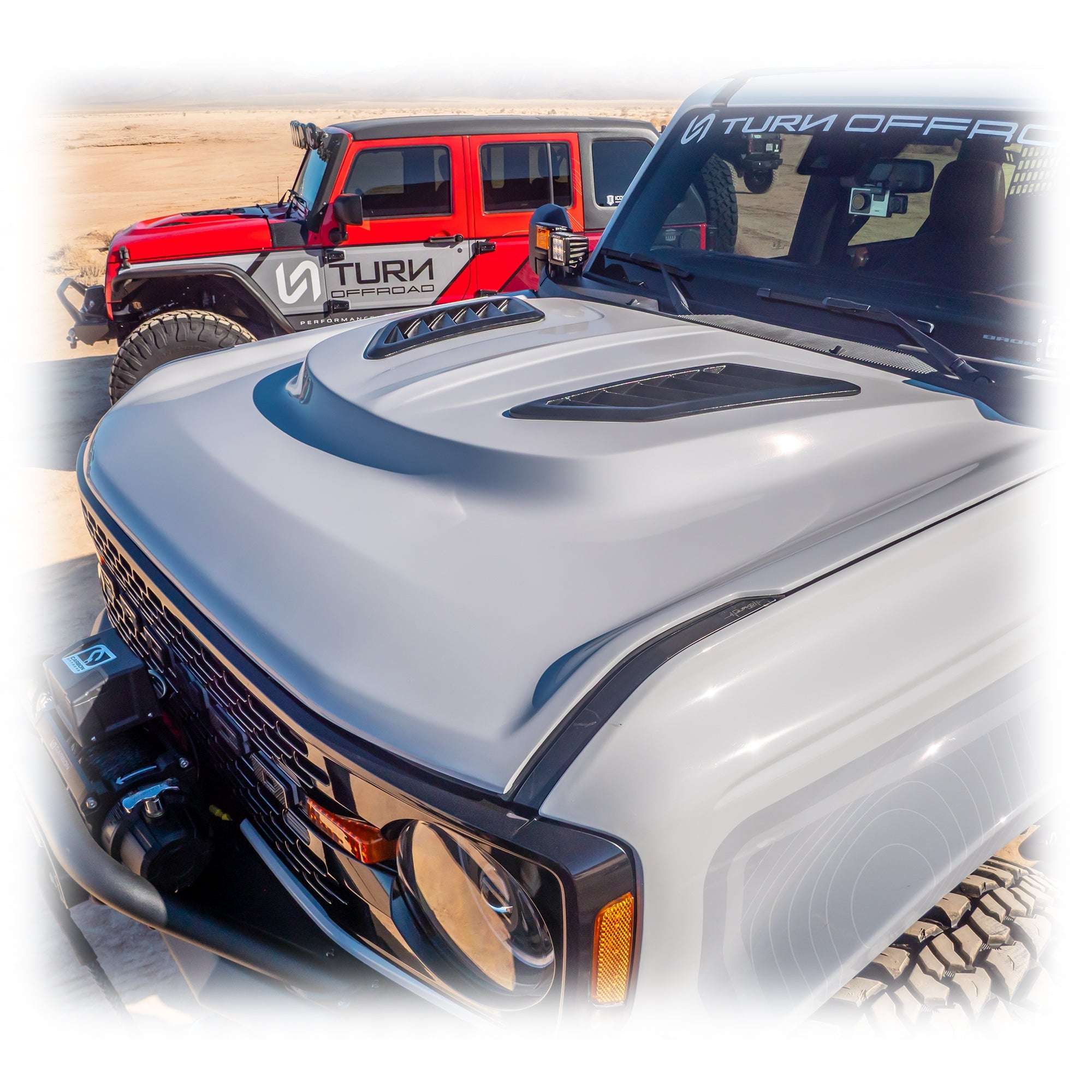 Heat Extraction Fiberglass Hood for Ford Bronco