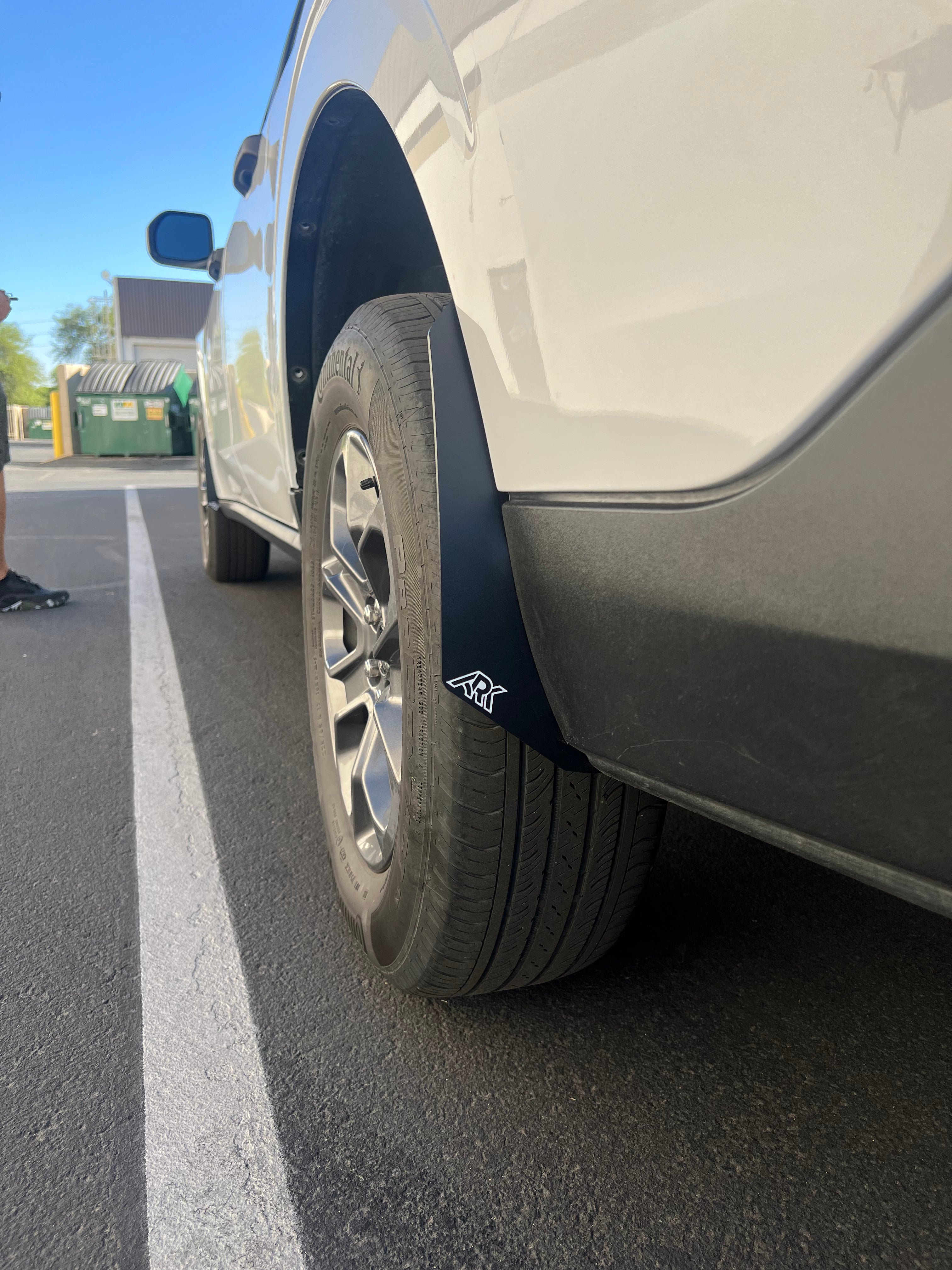 2022+ Ford Maverick Micro Flares installed on a truck, enhancing tire coverage and protection from debris.