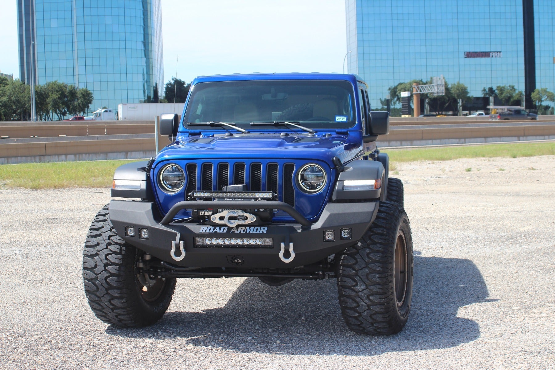 Stealth Front Full Width Winch Bumper Sheet Metal Pre-Runner Guard | Rubicon Only - Texture Black 2018-2025 Jeep JL JLU JT