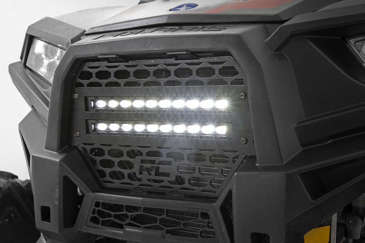 Rough Country GRILLE KIT 10" BLACK SLIMLINE LED PAIR | POLARIS RZR XP 1000/RZR XP 4 1000 (14-22)
