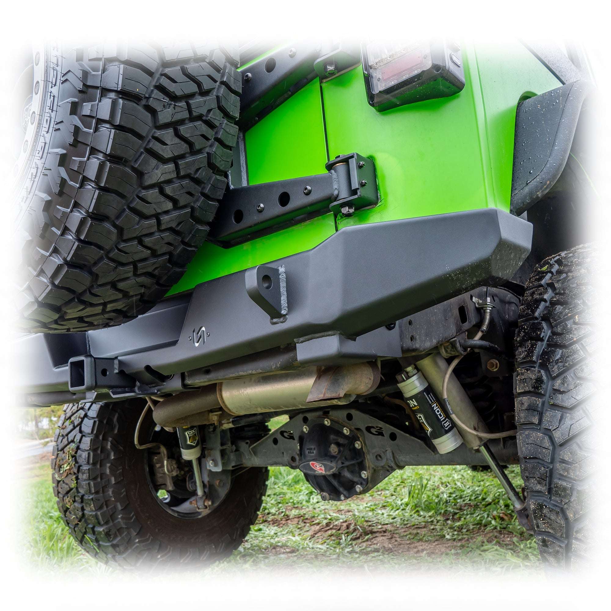 Rear Bumper with Hitch Receiver for Jeep Wrangler JK