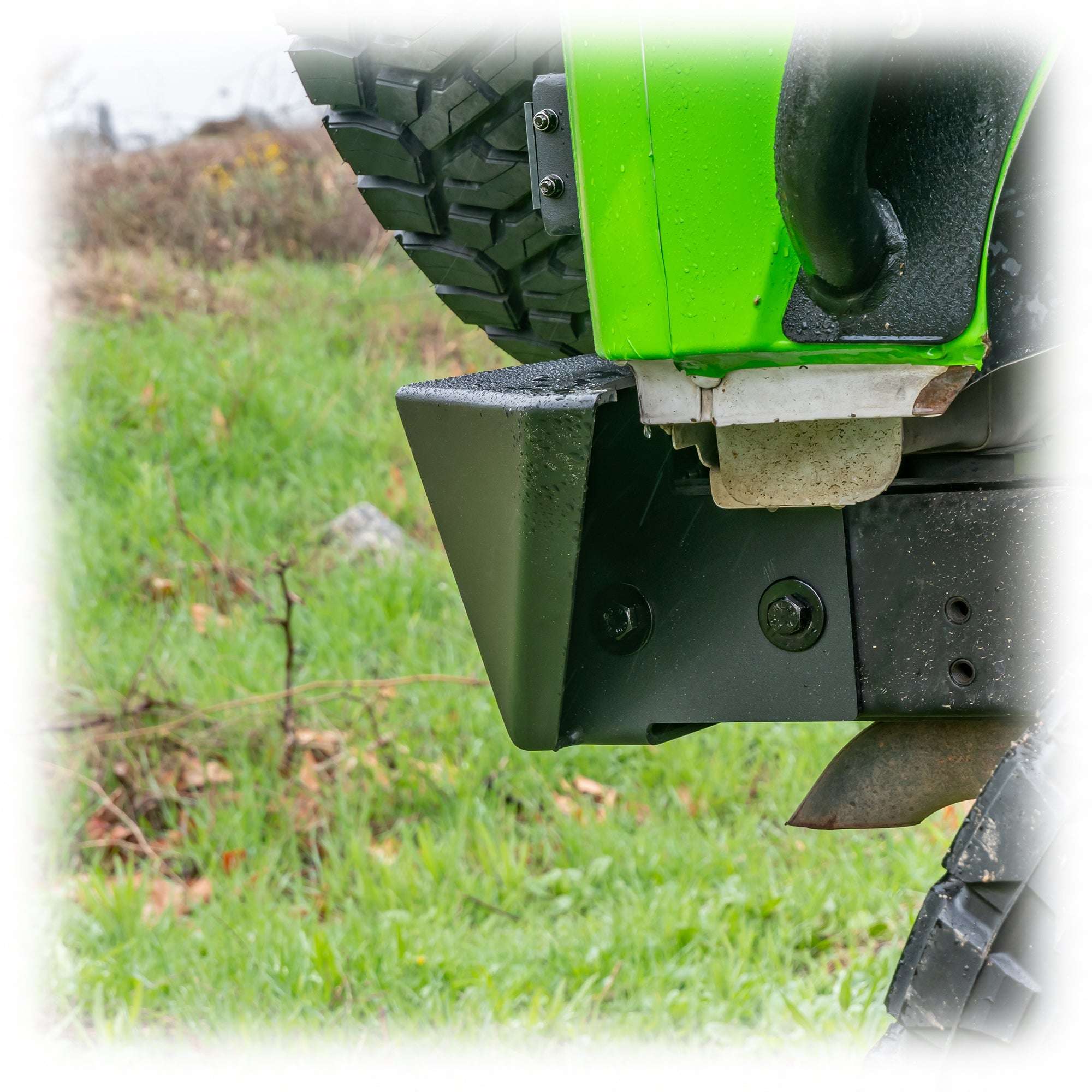 Angled Rear Bumper with LED Pod Lights and Hitch Receiver for Jeep Wrangler JK