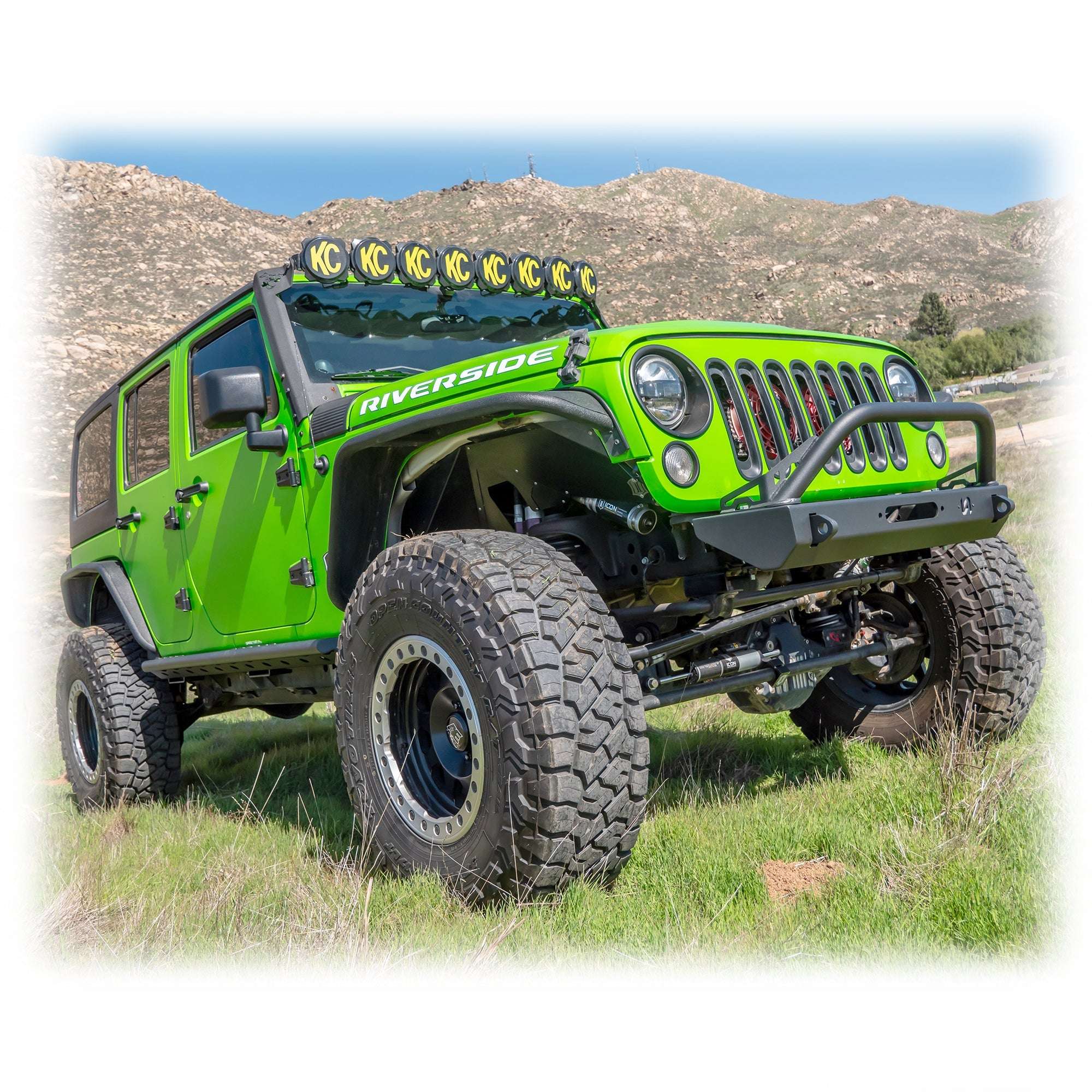 Rock Slider Steps with Frame-Mount System for Jeep Wrangler JK 4-Door