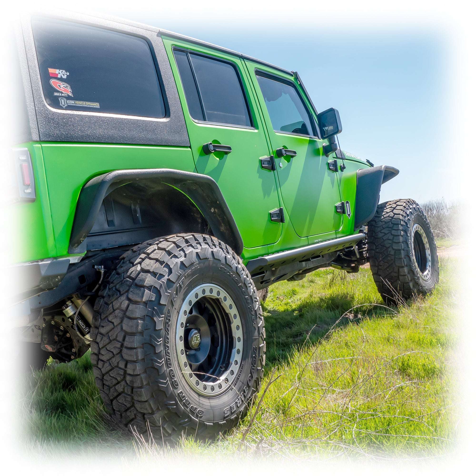 Rock Slider Steps with Frame-Mount System for Jeep Wrangler JK 4-Door