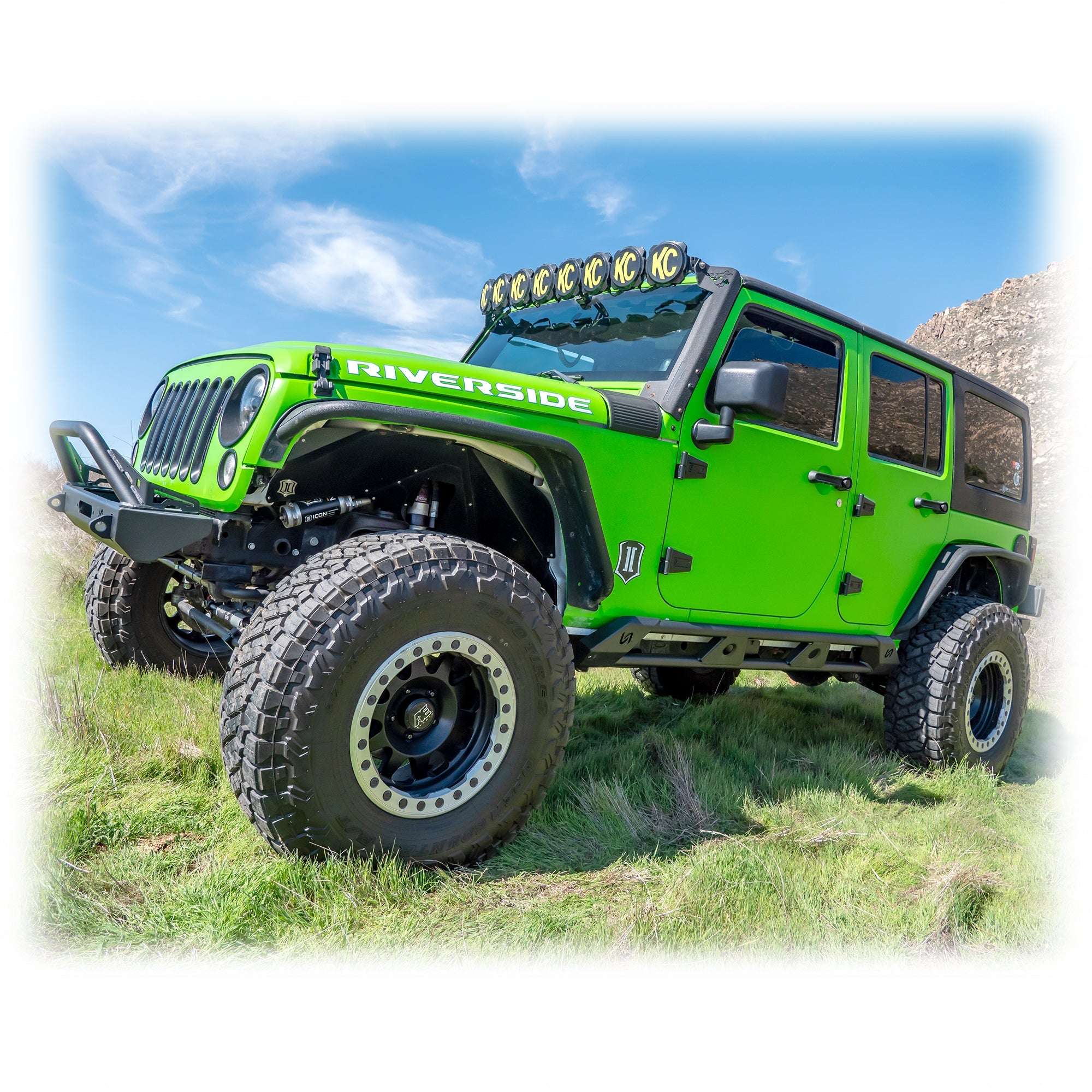 Rock Sliders with Frame-Mount System for Jeep Wrangler JK 4-Door