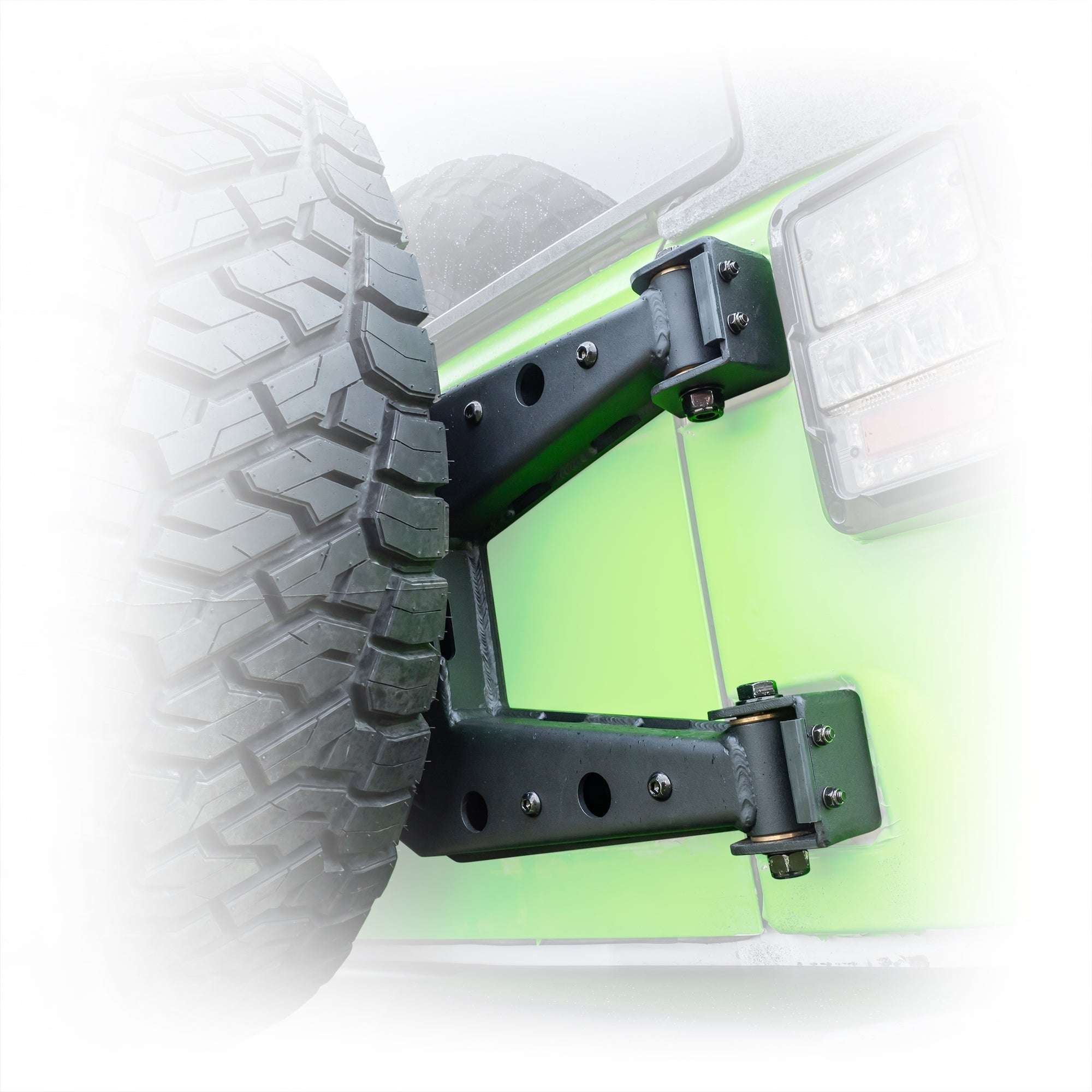 Tire Carrier and Tailgate Reinforcement for Jeep Wrangler JK