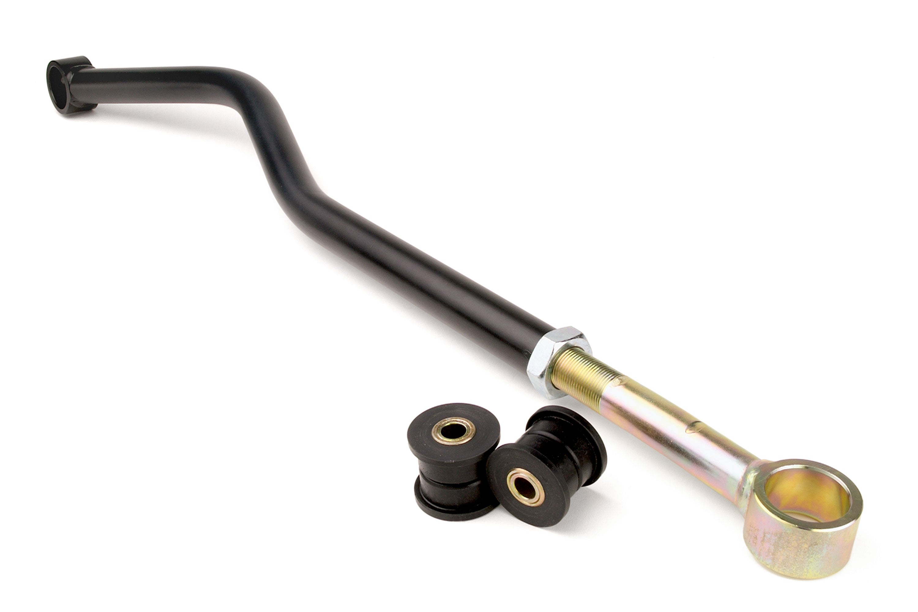 Adjustable rear track bar for Grand Cherokee ZJ, featuring durable construction and included bushings for enhanced stability.